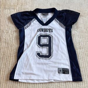 Dallas Cowboys Herstyle Blue and White Tony Romo 9 Jersey Top Size Medium